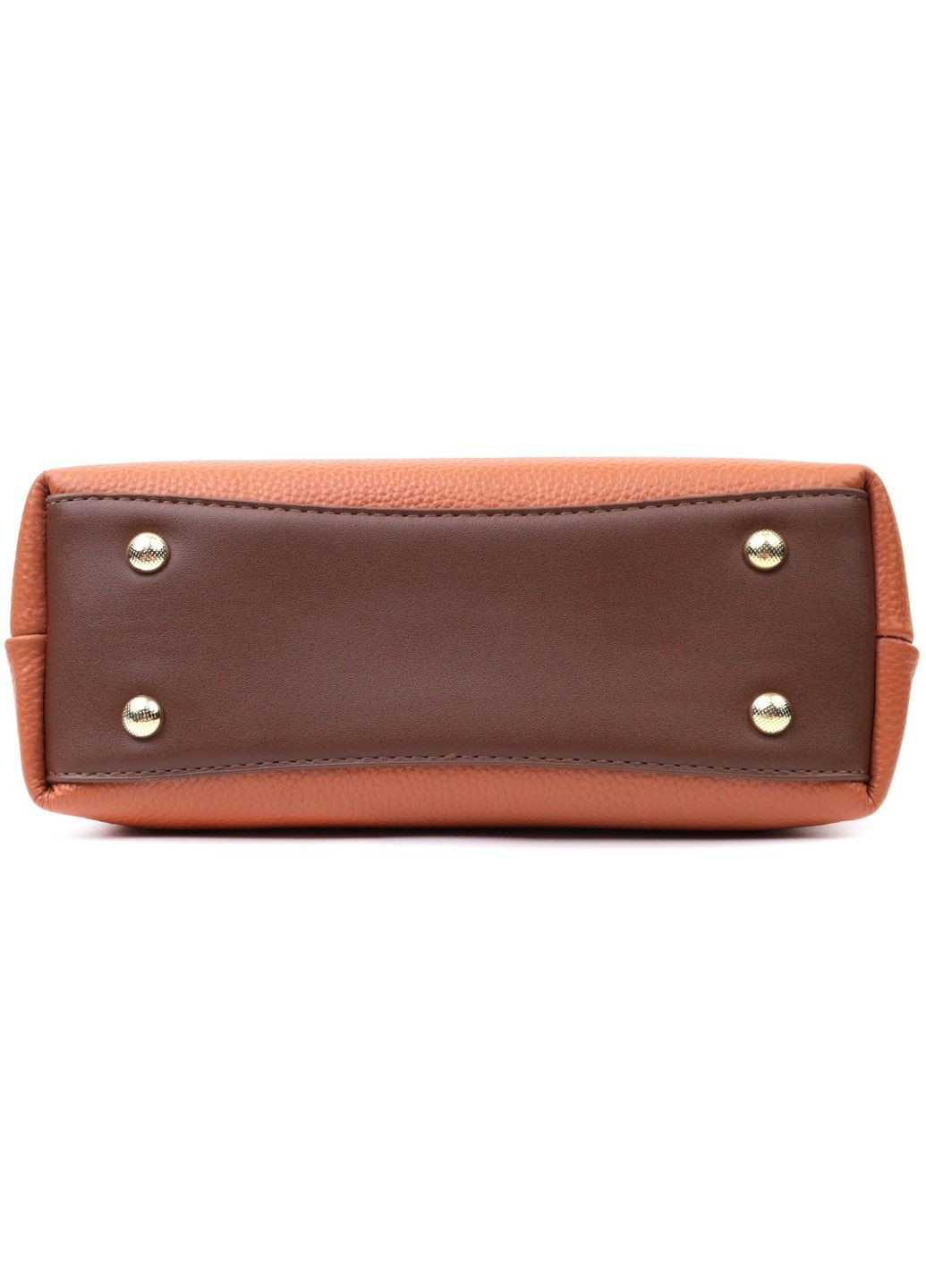 Елегантна сумка для жінок з короткою ручкою з натуральної шкіри 22669 Руда Vintage (297983206)