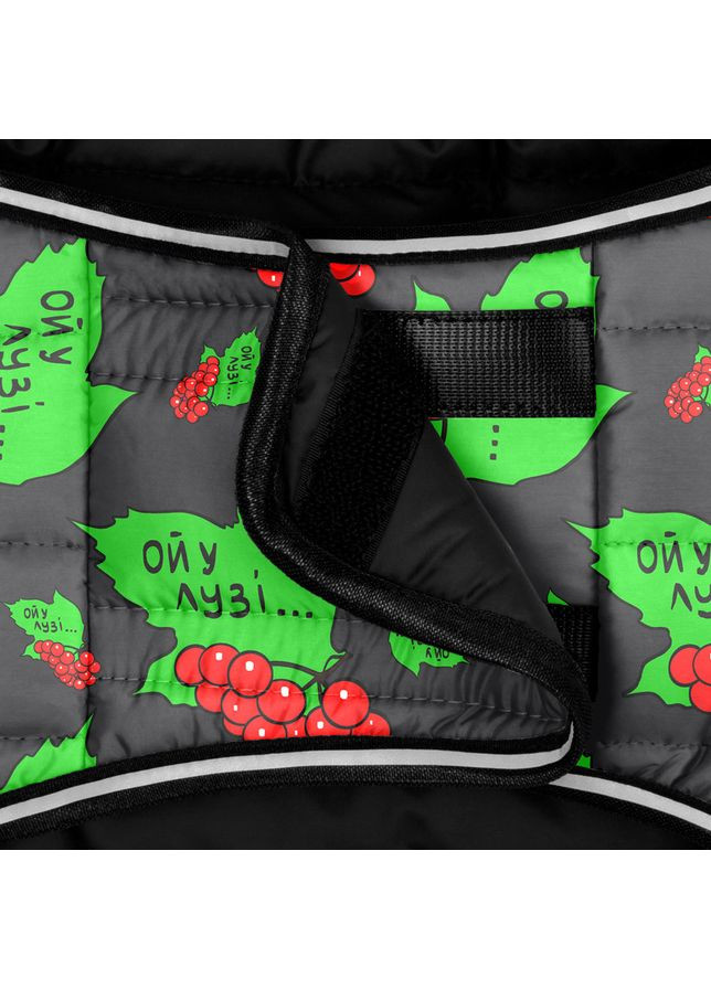 Курточка-накидка для собак Clothes, малюнок "Калина", M, А 37 см, B 52-62 см, С 36-47 см WAUDOG (363199676)