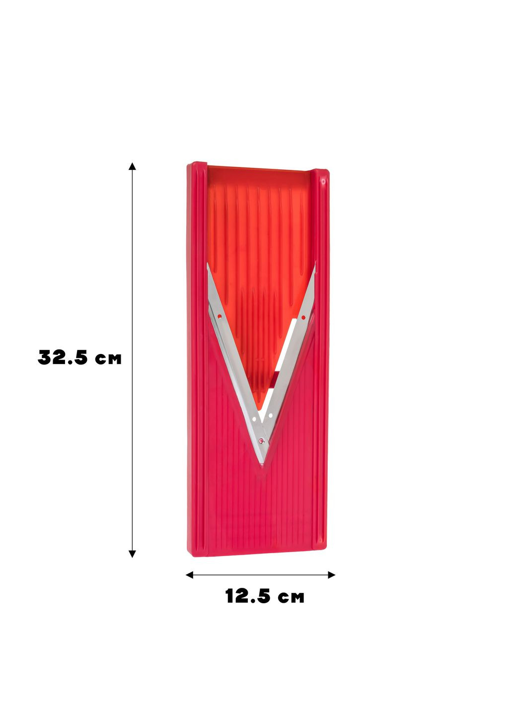 Терка-слайсер овочерізка ручна з V-лезами з нержавіючої сталі для нарізки слайсів картоплі на чіпси Kitchette (331601744)