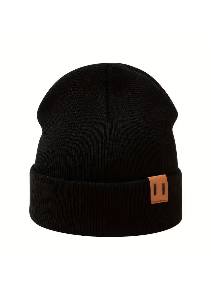 Шапка теплая классическая бини черная No Brand (362590107)