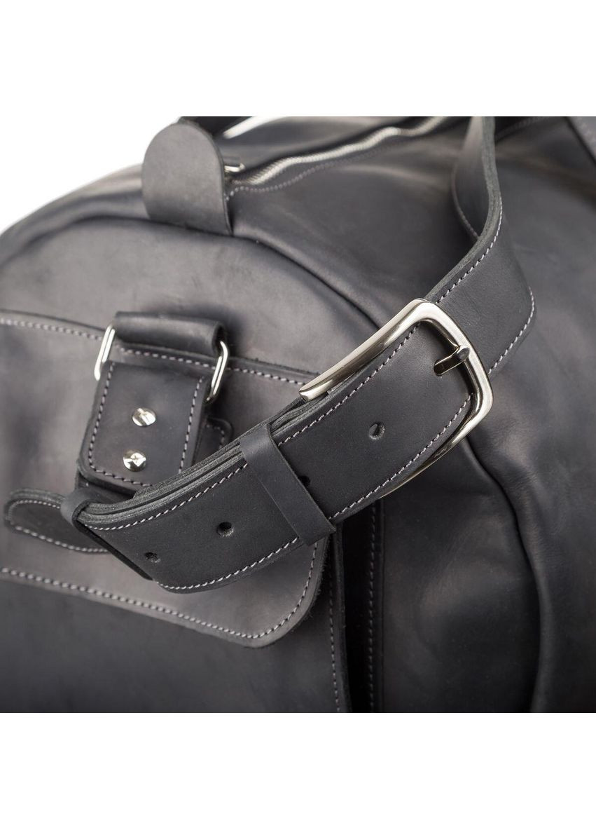 Сумка дорожня 11046 з вінтажній шкіри Чорна Grande Pelle (371734963)