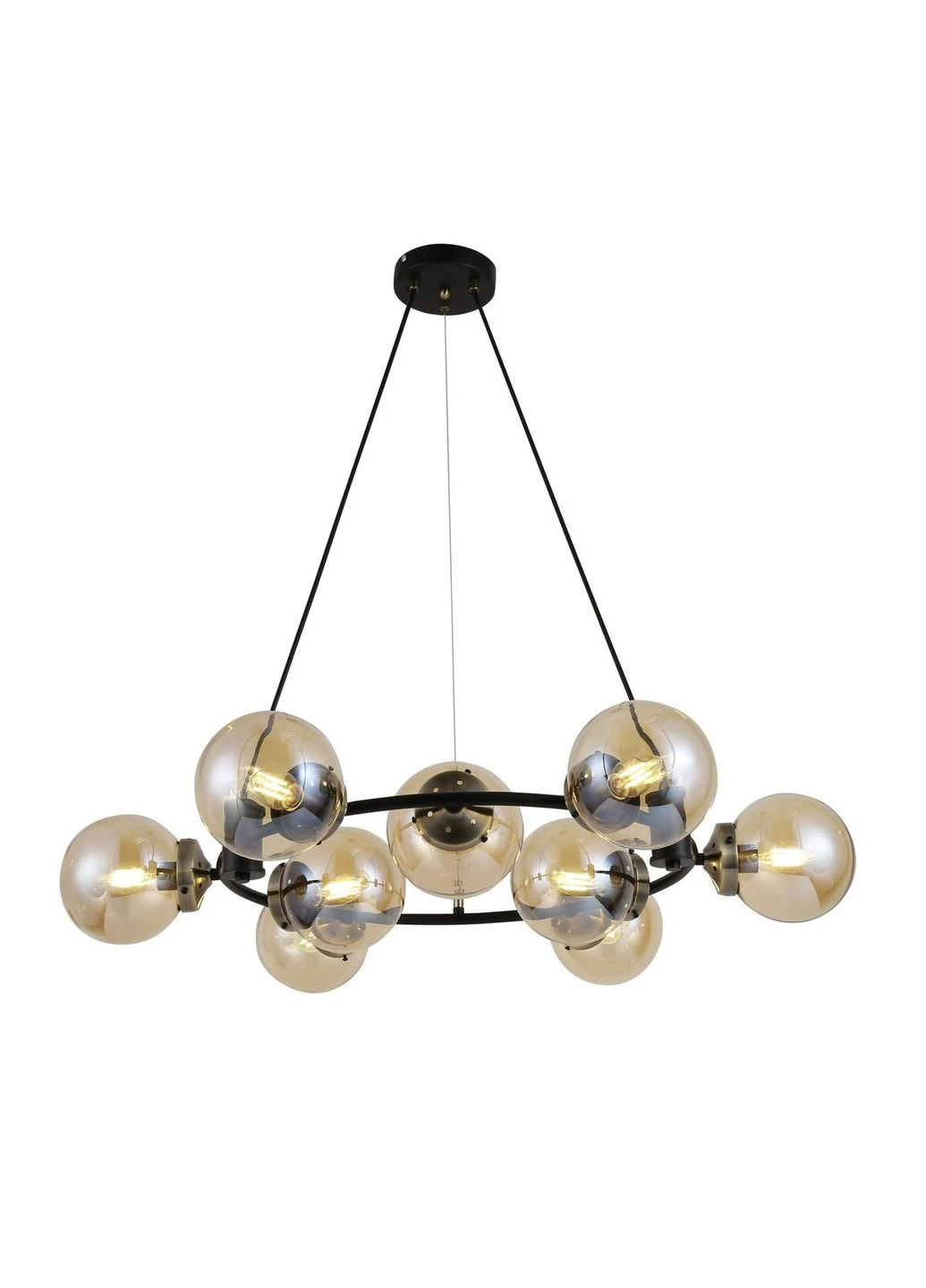 Люстра подвесная 74405/9 Antique Brass + Matte black на 9 плафонов Sirius (336932664)