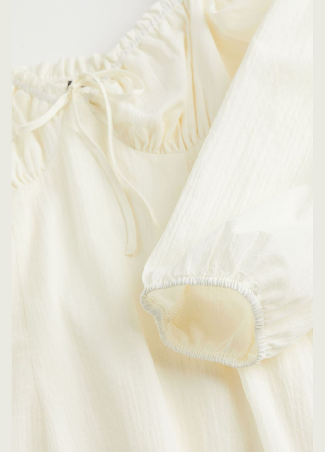 Молочное повседневный платье H&M однотонное