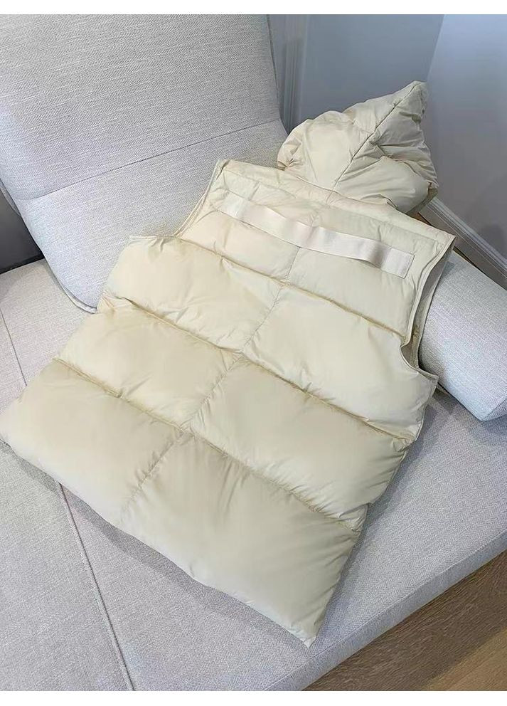 Женская пуховая жилетка с капюшоном NN-316 Белый Number Nine (363261665)