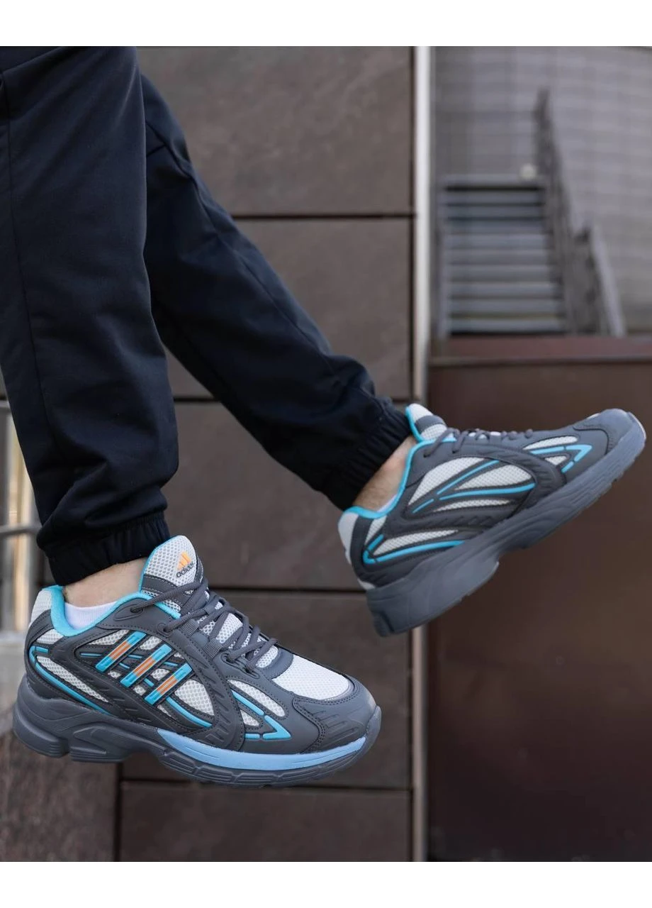 Сірі кросівки чоловічі adidas responce grey blue адідас респонс сірі демісезон No Brand