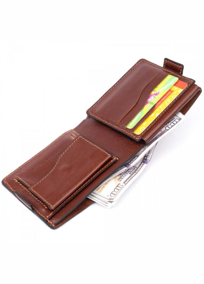 Шкіряне портмоне Аmico, глянець коньяк 515623 Grande Pelle (324622968)