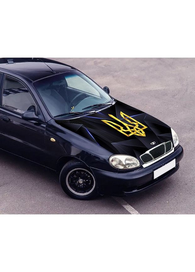 Наклейка на капот 3D TUNING STUDIO Деу Ланос Тризуб 1480х1370х0.080мм No Brand (362498090)