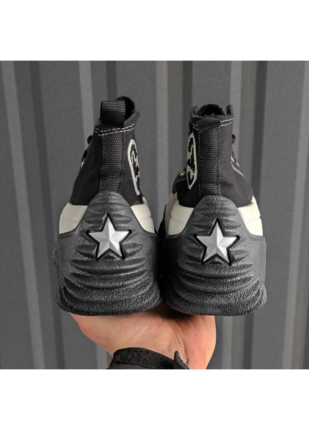 КЕДИ ЖІНОЧІ CONVERSE RUN RUN STAR MOTION BLACK / GREY КОНВЕРС РАН СТАР No Brand сірі демісезони (367177109)