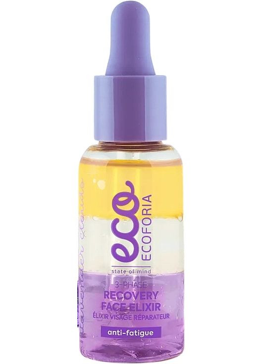 Эликсир для лица Lavender Clouds 3-Phase Recovery Face Elixir 30ml (1199781-131604) ECOFORIA (368636837)