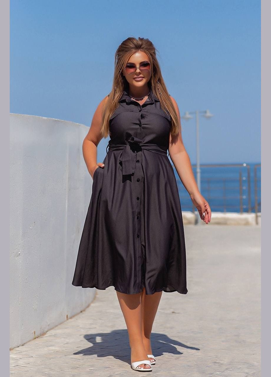 Чорна сукня джинсова жіноча Milani