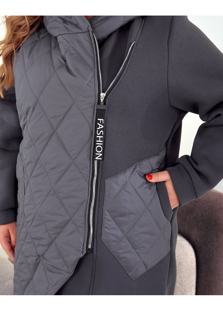 Серый демисезонный кардиган New Trend