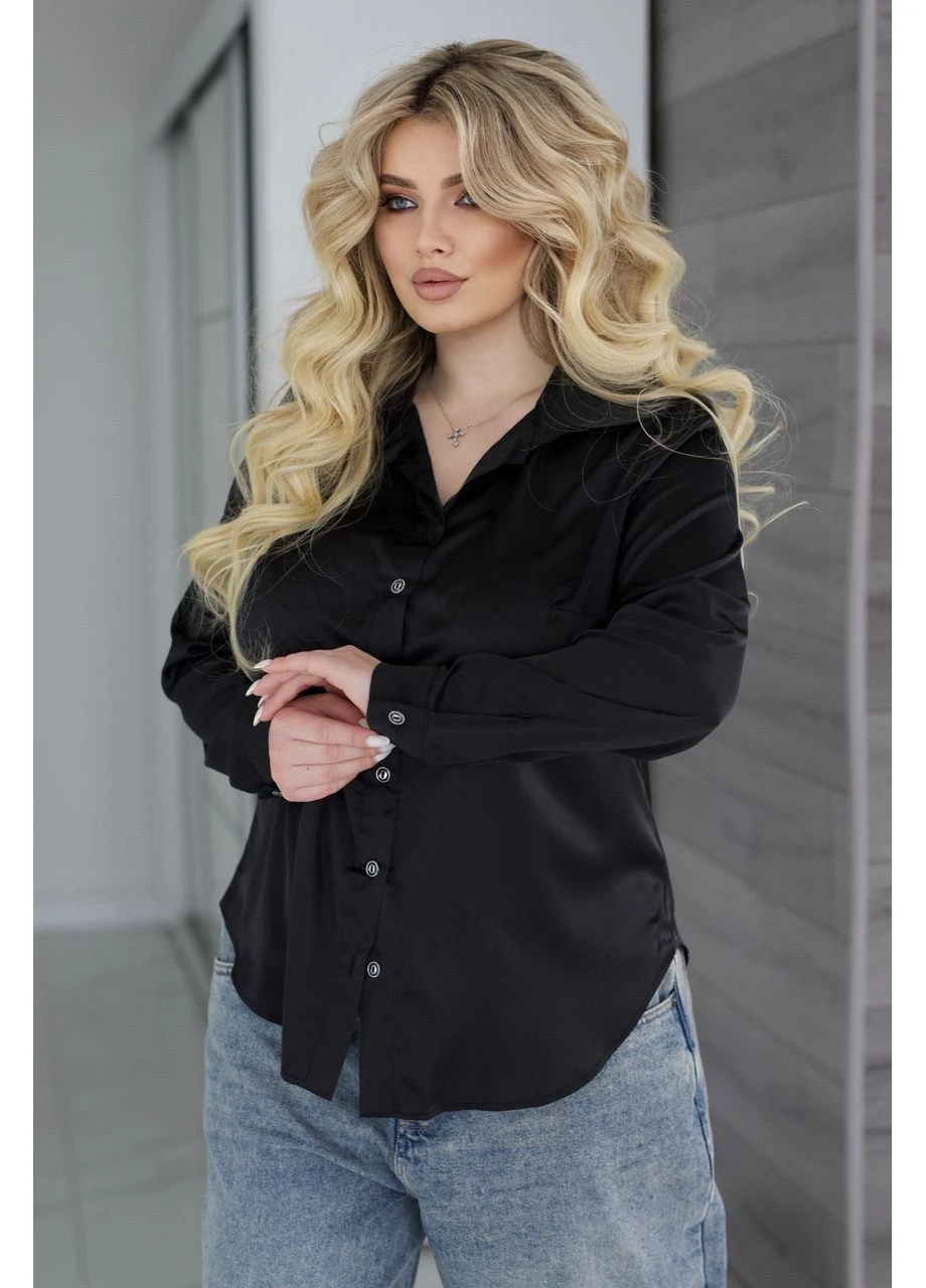 Жіноча шовкова сорочка класична Fashion Girl (385556217)