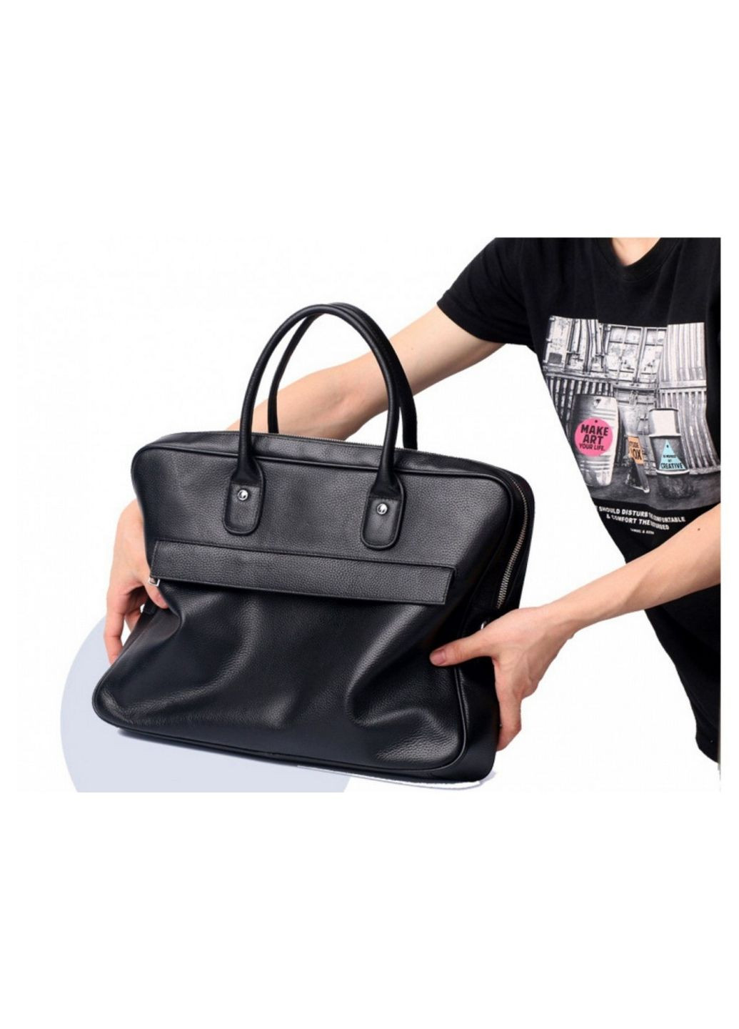 Чоловіча шкіряна сумка 29х8х39 см Tiding Bag (315868955)