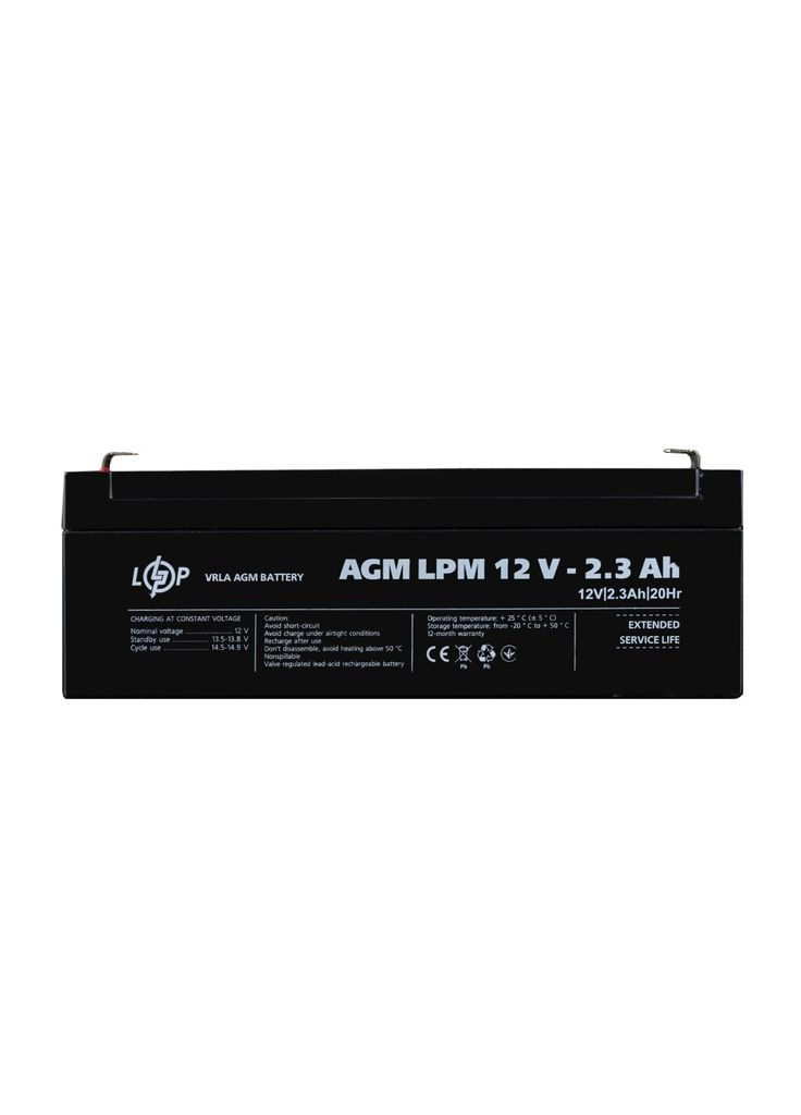 Акумулятор AGM LPM 12V - 2.3 Ah LogicPower (372817362)