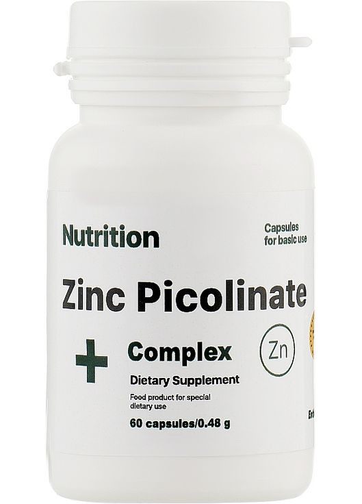Пищевая добавка "Минеральный комплекс Zinc Picolinate Complex+" в капсулах 60шт (939875-106369) EntherMeal (368615677)