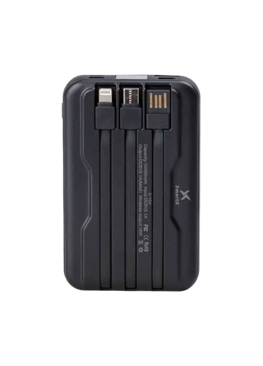 Повербанк з бездротовою зарядкою 10000mah 3 шнури в комплекті X104 Smartx (365265504)