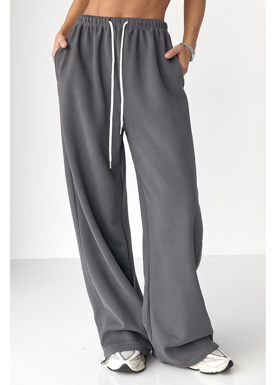 Утепленные однотонные спортивные штаны Lurex (365629487)