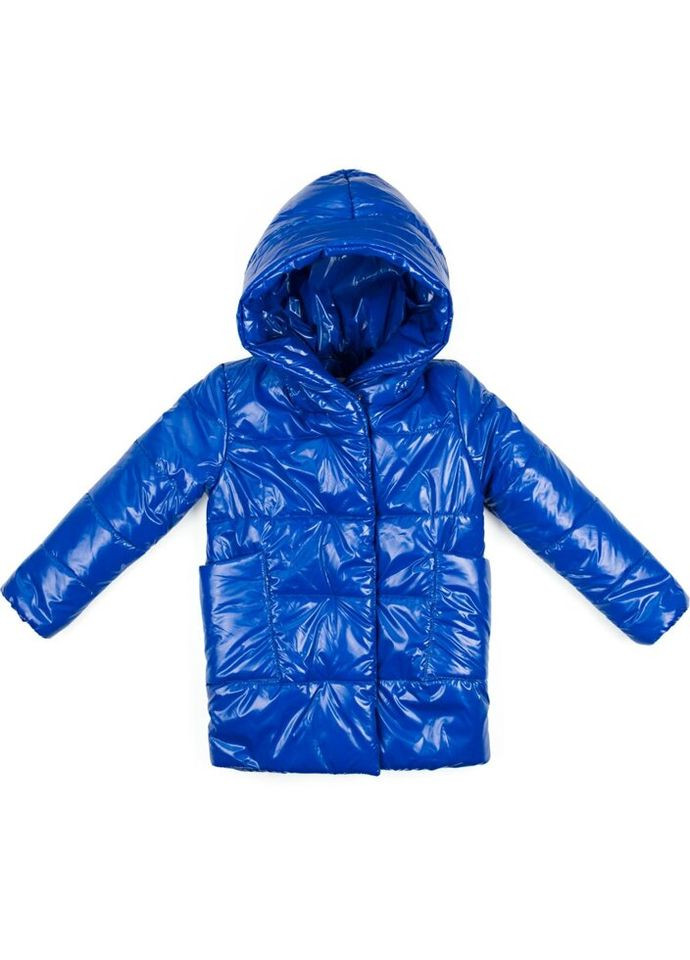 Синя демісезонна куртка подовжена "felice" (19709-104-blue) Brilliant