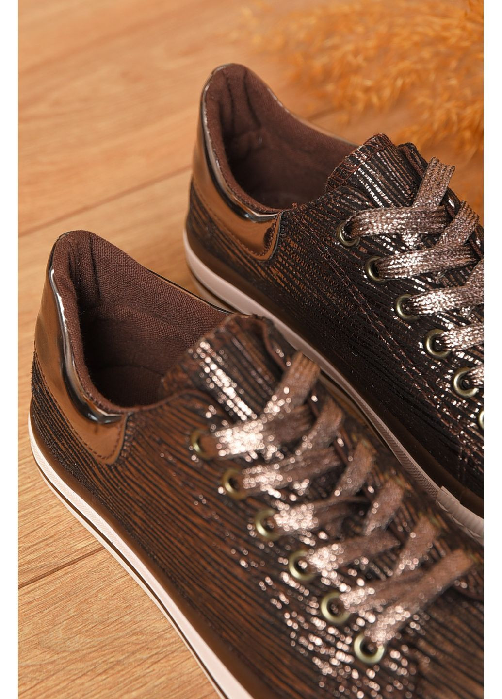 Мокасини жіночі чорно-бронзового кольору Let's Shop (363019220)