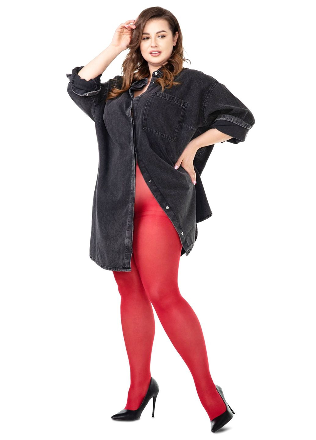 Колготки червоні щільні непрозорі ZARRA 40 den Rosso Annes (354778110)