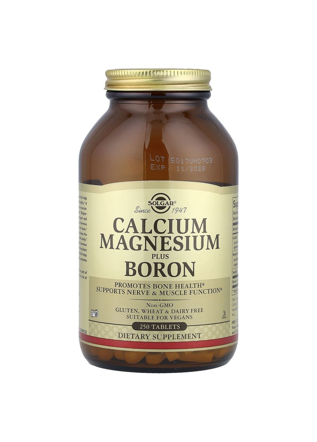 Кальций, магний+бор, Calcium Magnesium Plus Boron, 250 таблеток Solgar (362370559)