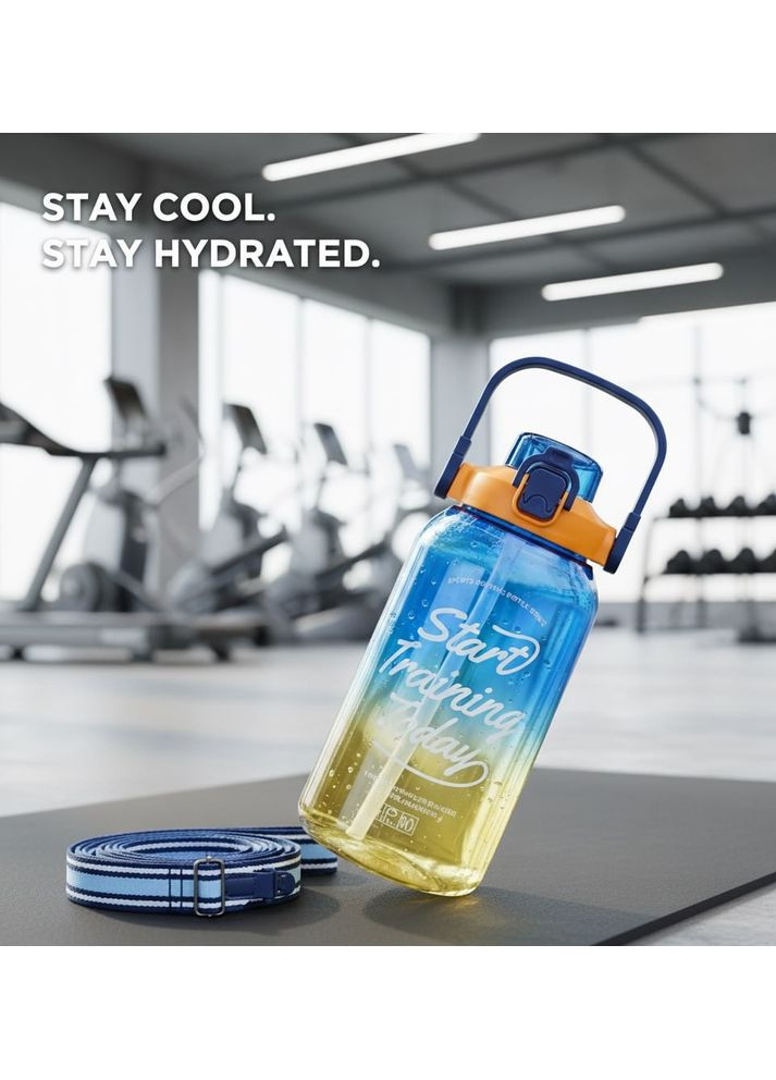 Стильна пластикова пляшка START TRAINING для води 1500мл. Синя No Brand (296101761)