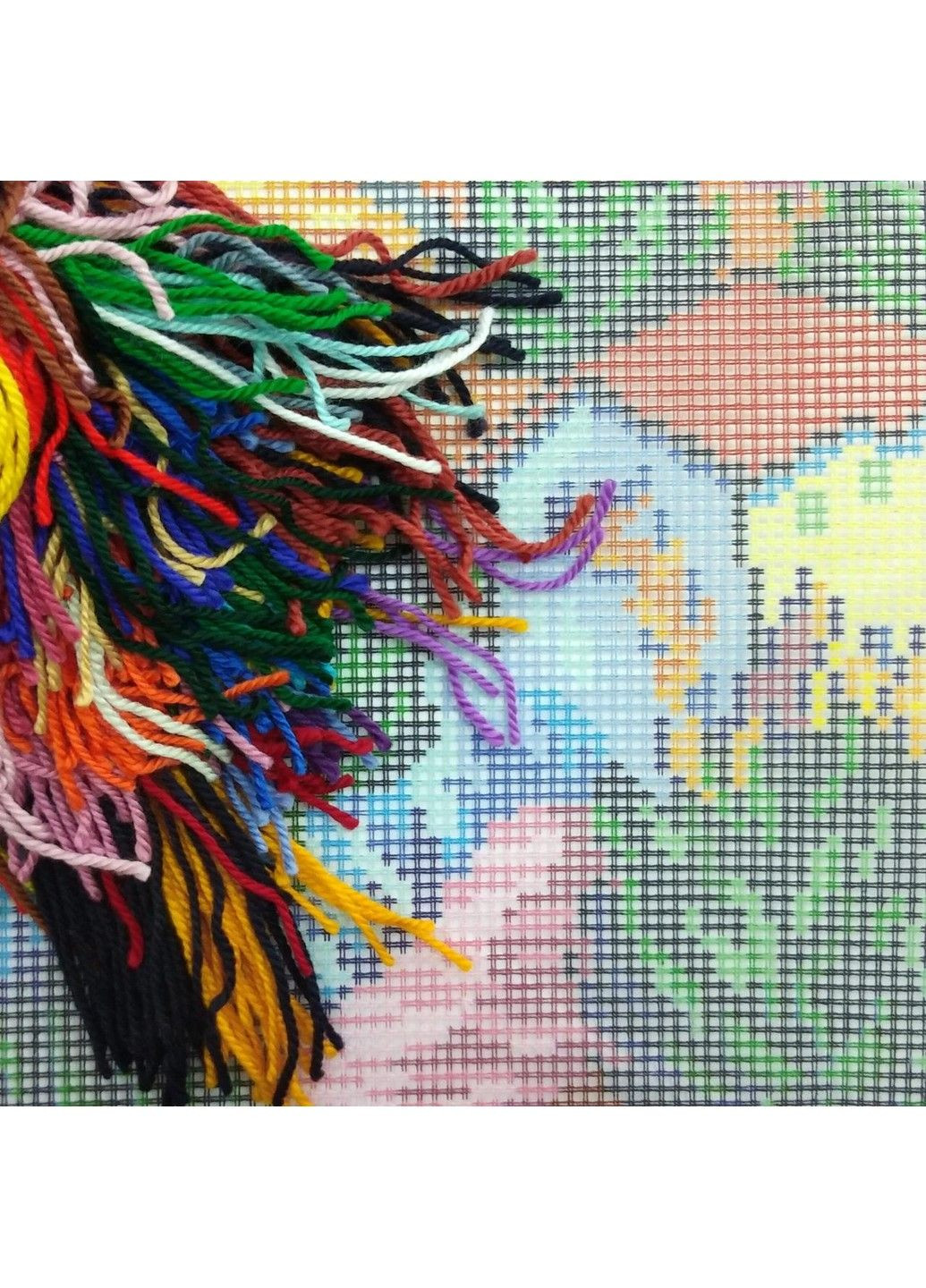 Набір для вишивки подушки хрестиком Пейзаж з будинком та робітником Вінсент Ван Гог Страмін з пряжею Zweigart 40х40 см No Brand (333165892)