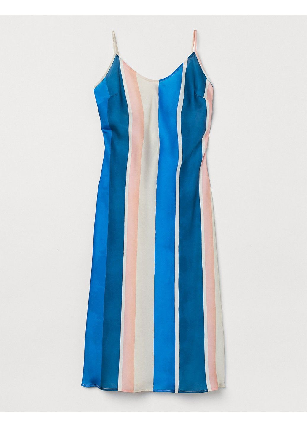 Синее кэжуал платье H&M в полоску