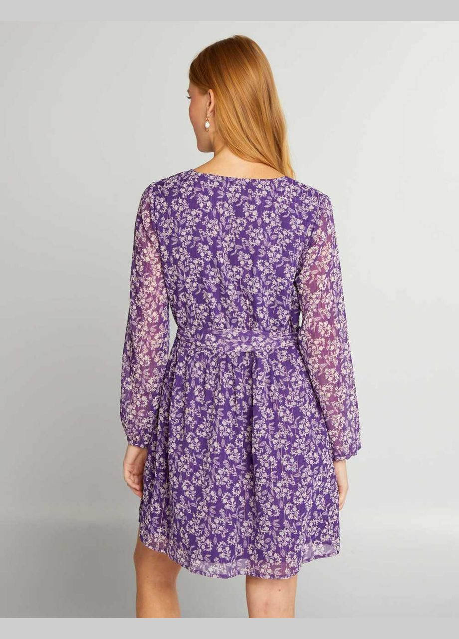 Фиолетовое платье демисезон,фиолетовый в белые узоры, Kiabi