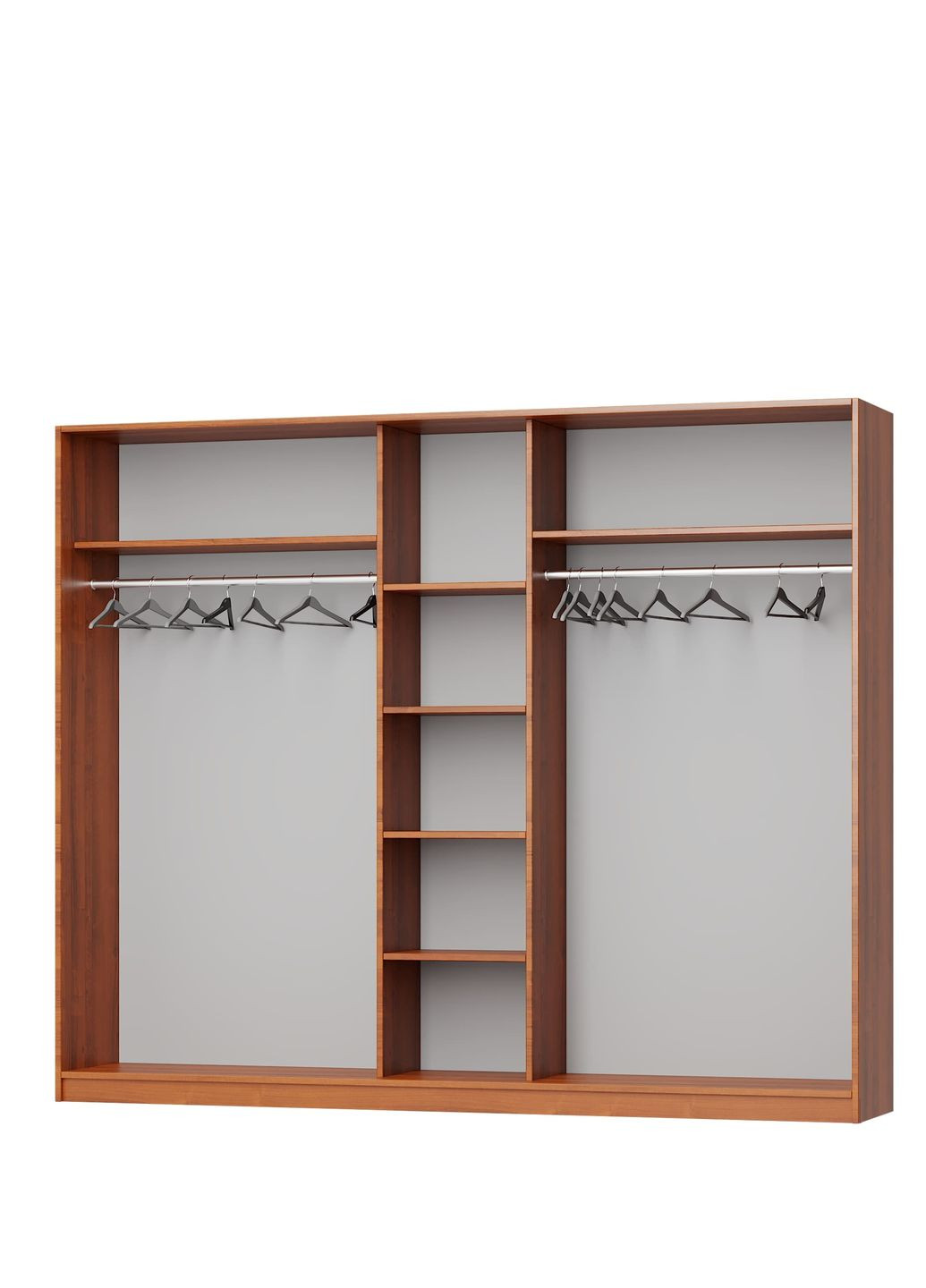 Шкаф-купе трехдверный Уни AL 2ДСП/Зеркало 250x60x210 см (MBS-3081) MebelStar (346288858)