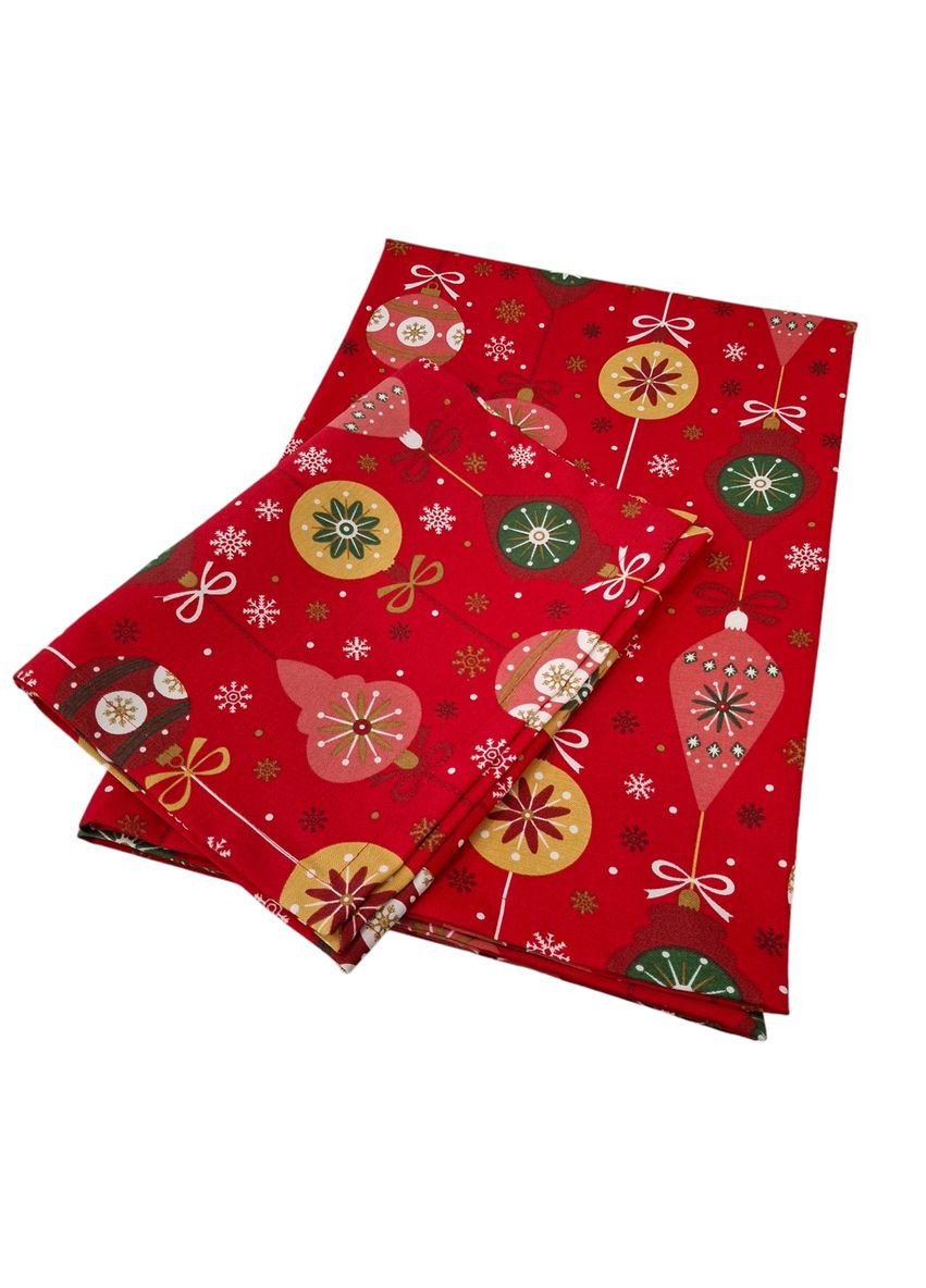 Ранер Christmas Balls новорічний водостійкий 35х100 см червоний (2800004658584) SoundSleep (307510717)