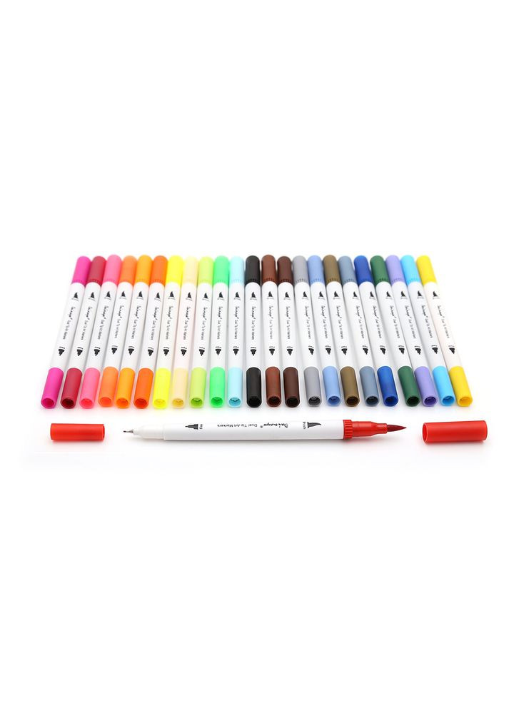 Набір двосторонніх маркерів Brush Markers Pens " " 24 кольори Worison (322650329)