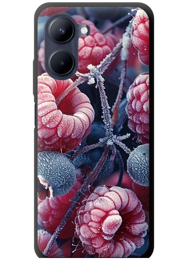TPU черный чехол 'Морозные ягоды' для Endorphone Realme C33 (285113323)