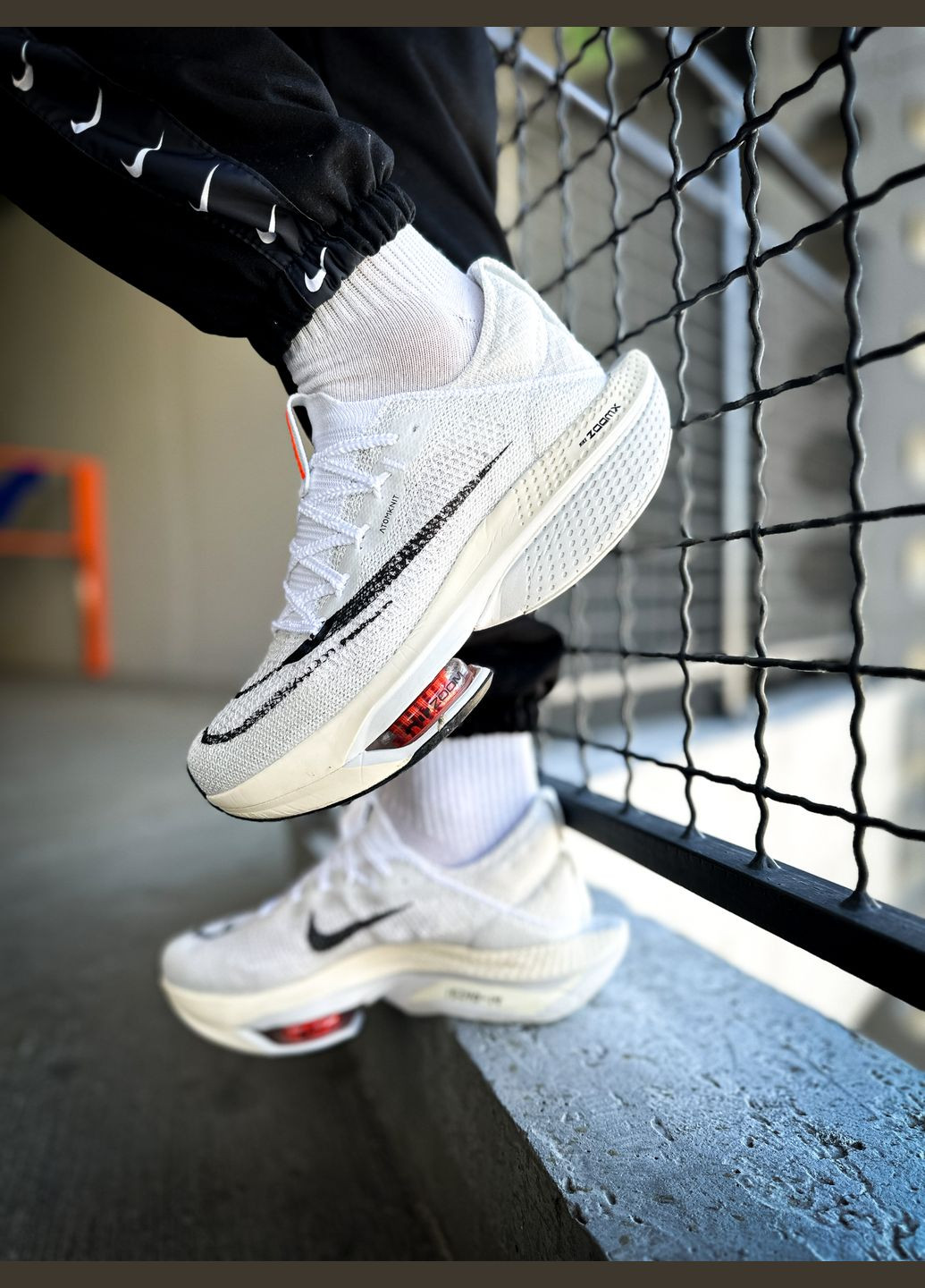 Білі Осінні кросівки чоловічі і жіночі nike air zoom alphafly next 2 white | найк аір зум білі No Brand