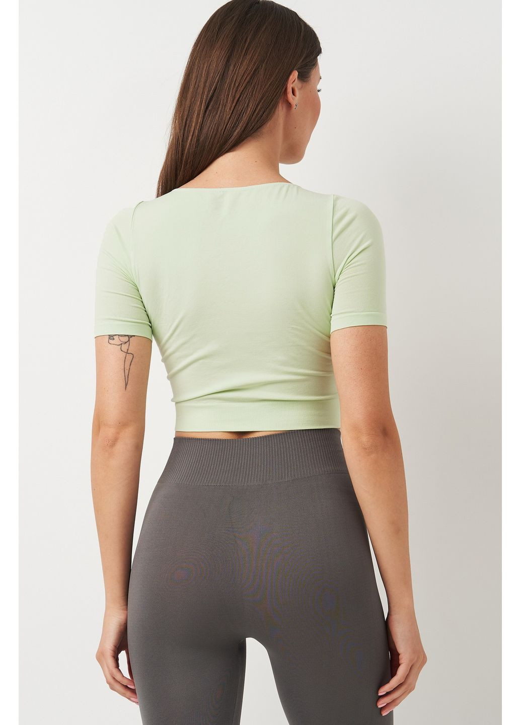 Топ бесшовный с короткими рукавами Crop T-Shirt Giulia — 365858760