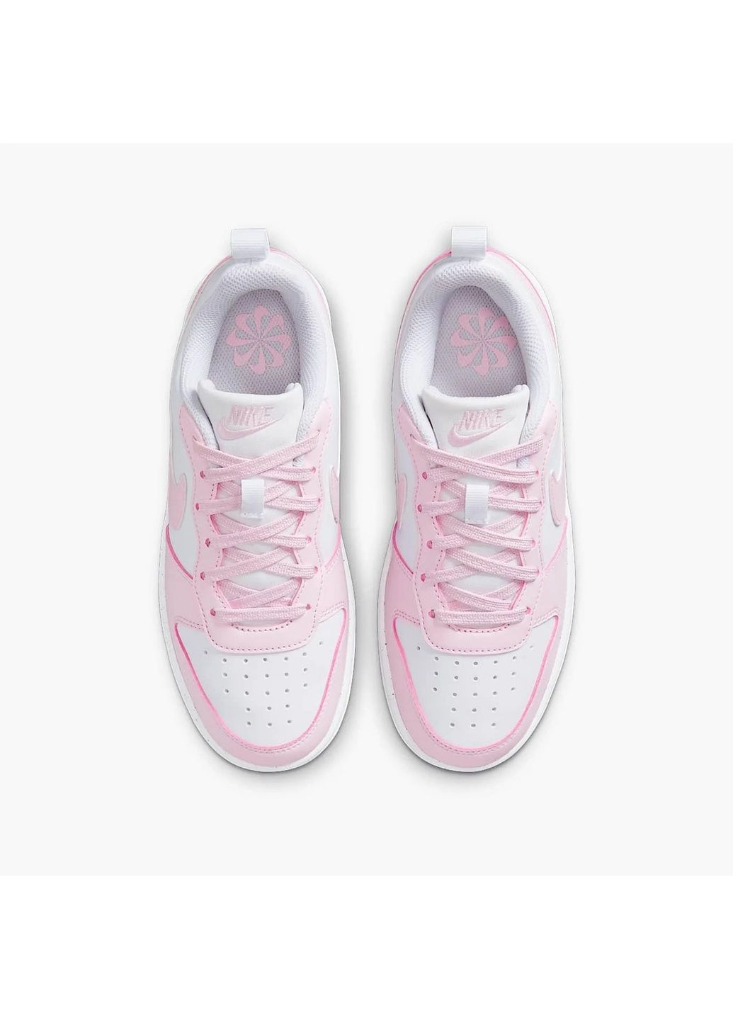 Кроссовки женские Court Borough Low Pink/White Nike белые (364836900)
