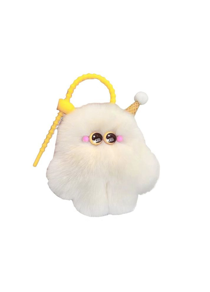 Плюшевий брелок-іграшка в машину, на ключі білий (NR0257_1) No Brand (325700032)