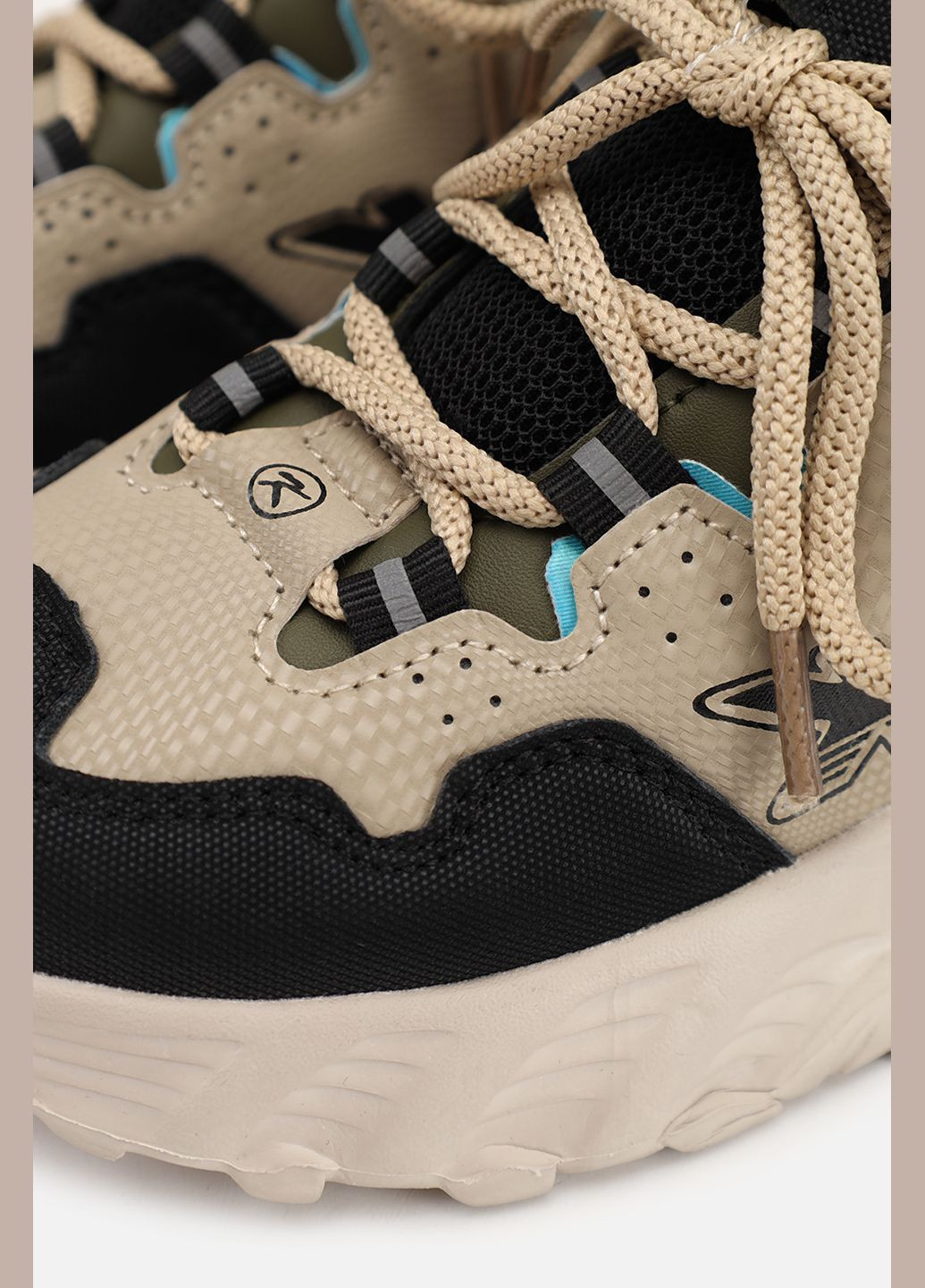 Бежевые демисезонные кроссовки для мальчика, на плоской подошве цвет бежевый цб-00273909 Kimboo