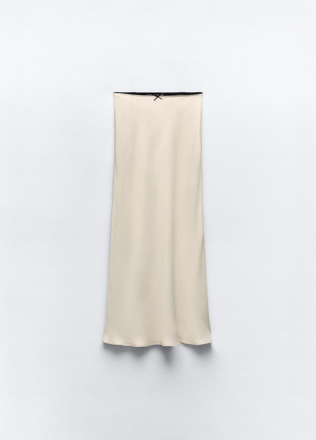 Серо-бежевая праздничный однотонная юбка Zara
