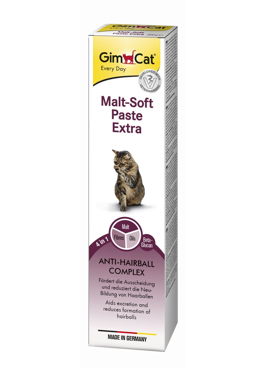 Паста Every Day Malt-Soft Paste Extra для кошек, выведение шерсти из желудка, 200 г GimCat (365059335)