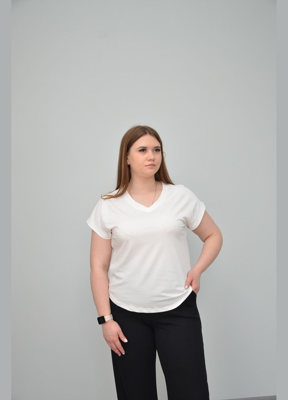 Светло-серая всесезон женская повседневная футболка, разные цвета (2xl, 3xl,, 5xl) светло-серый, 4xl No Brand
