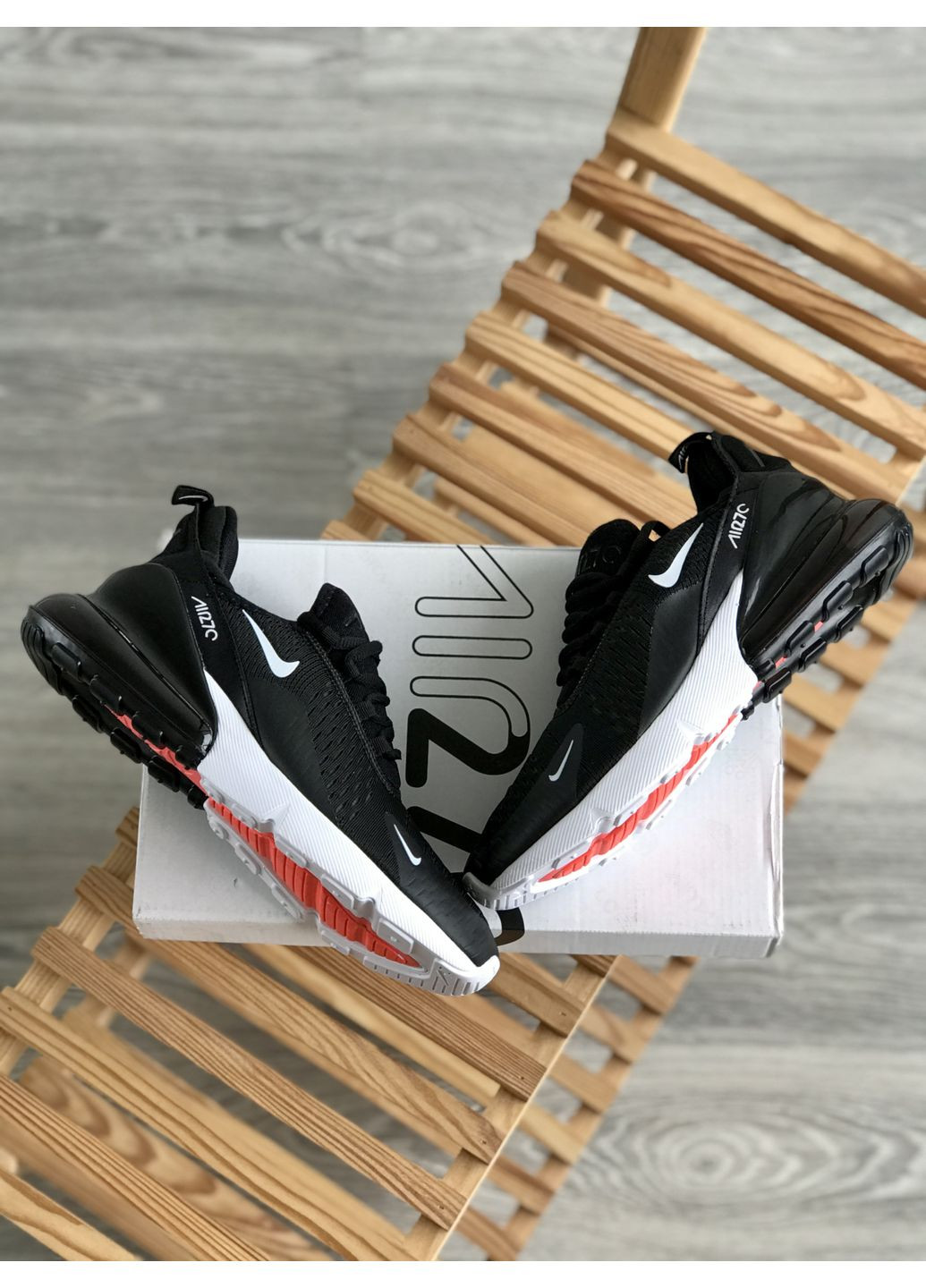 Чорно-білі Осінні кросівки чоловічі і жіночі nike air max 270 black white | найк аір макс 270 чорні білі No Brand