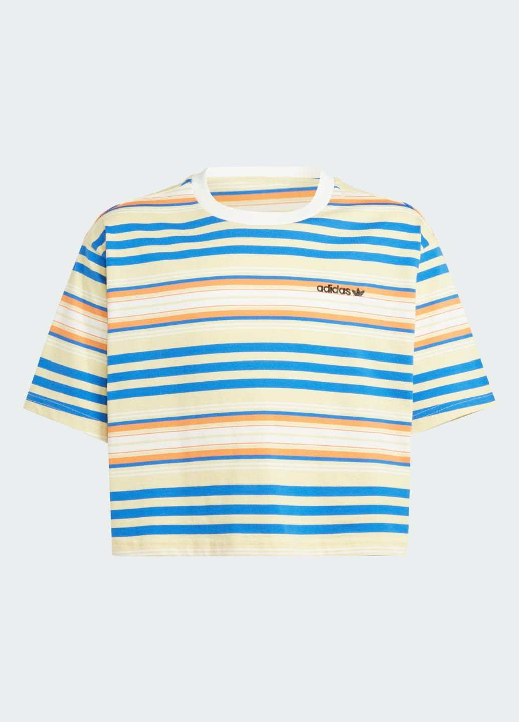 Желтая демисезонная футболка crop kids adidas