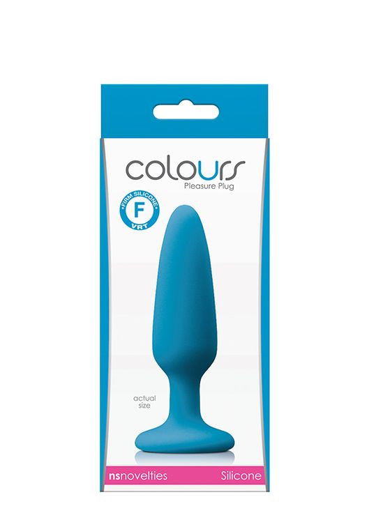 Анальный плаг силикон COLOURS PLEASURES SMALL PLUG BLUE. Ns Novelties (297129883)