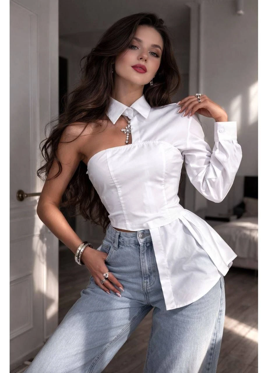 Белая рубашка No Brand