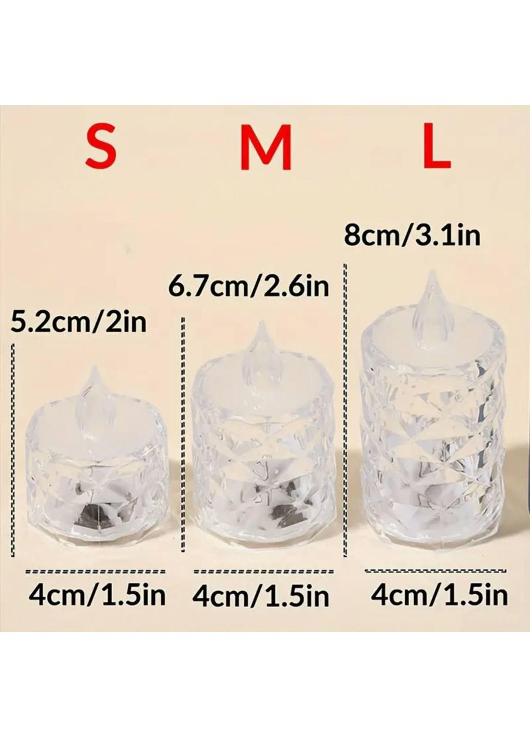 Набор декоративных свечей 6 шт светодиодный светильник LED Светодиодная настольная Чайная Свеча No Brand (295012716)