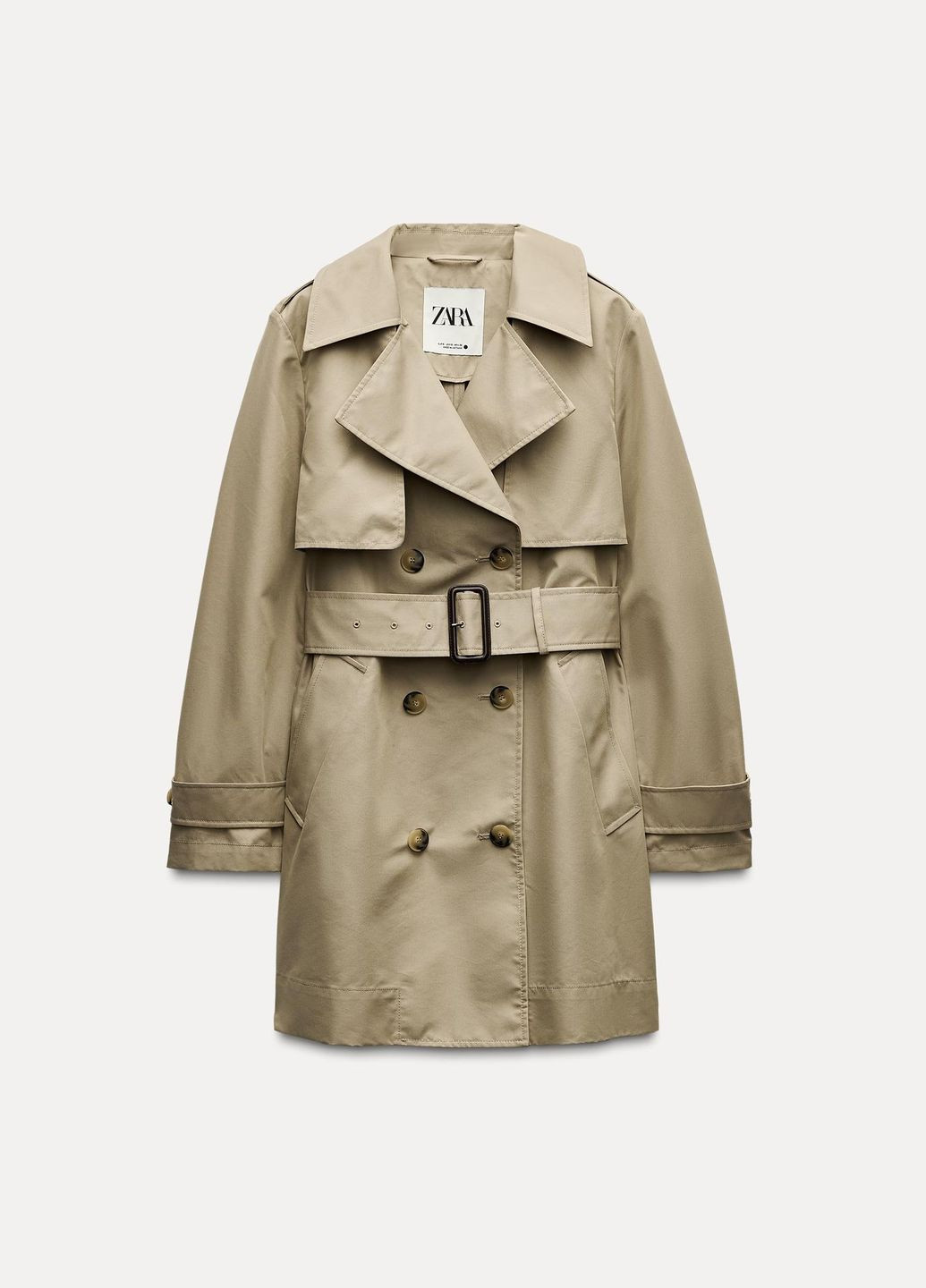 Водостійкий Zara тренчкот на гудзиках демісезон (325478581)
