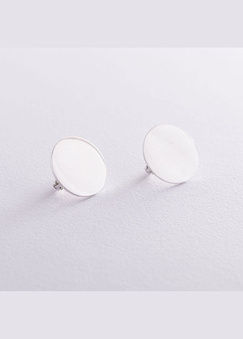 Срібні сережки Дзеркальні 122931 Oniks (264644593)