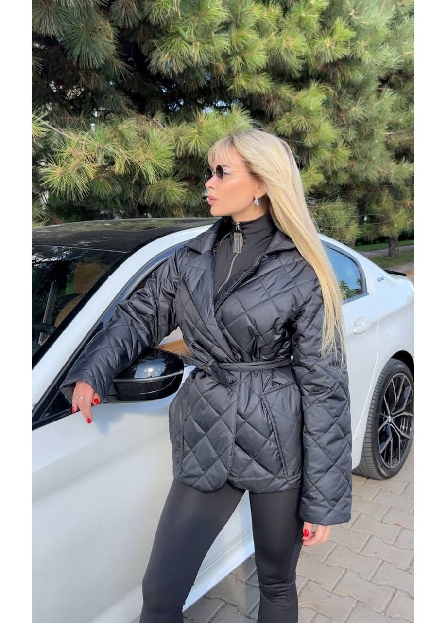 Чорна демісезонна куртка, колір чорний Fashion