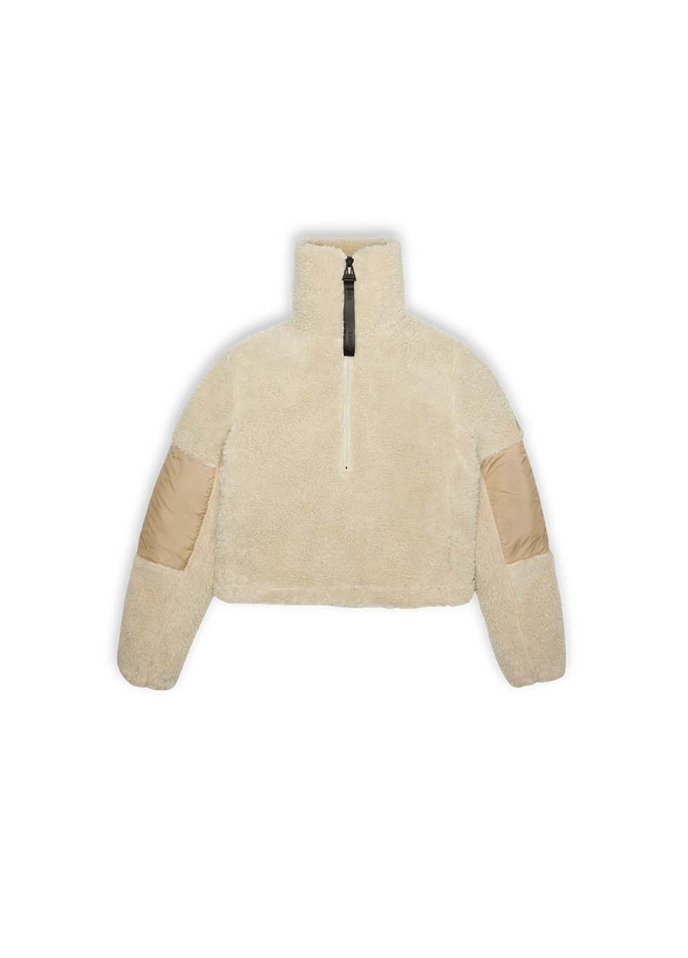 Бежева демісезонна жіноча куртка w kofu fleece pullover t1 бежевий Rains